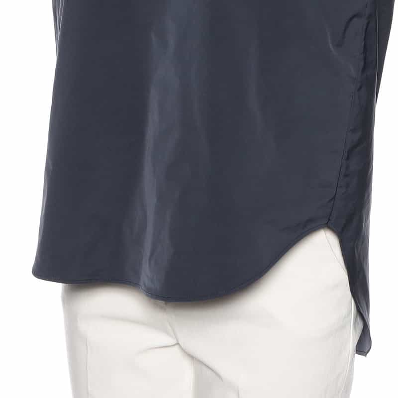 BARNEYS NEW YORK ウォッシャブル ボリュームスリーブブラウス NAVY