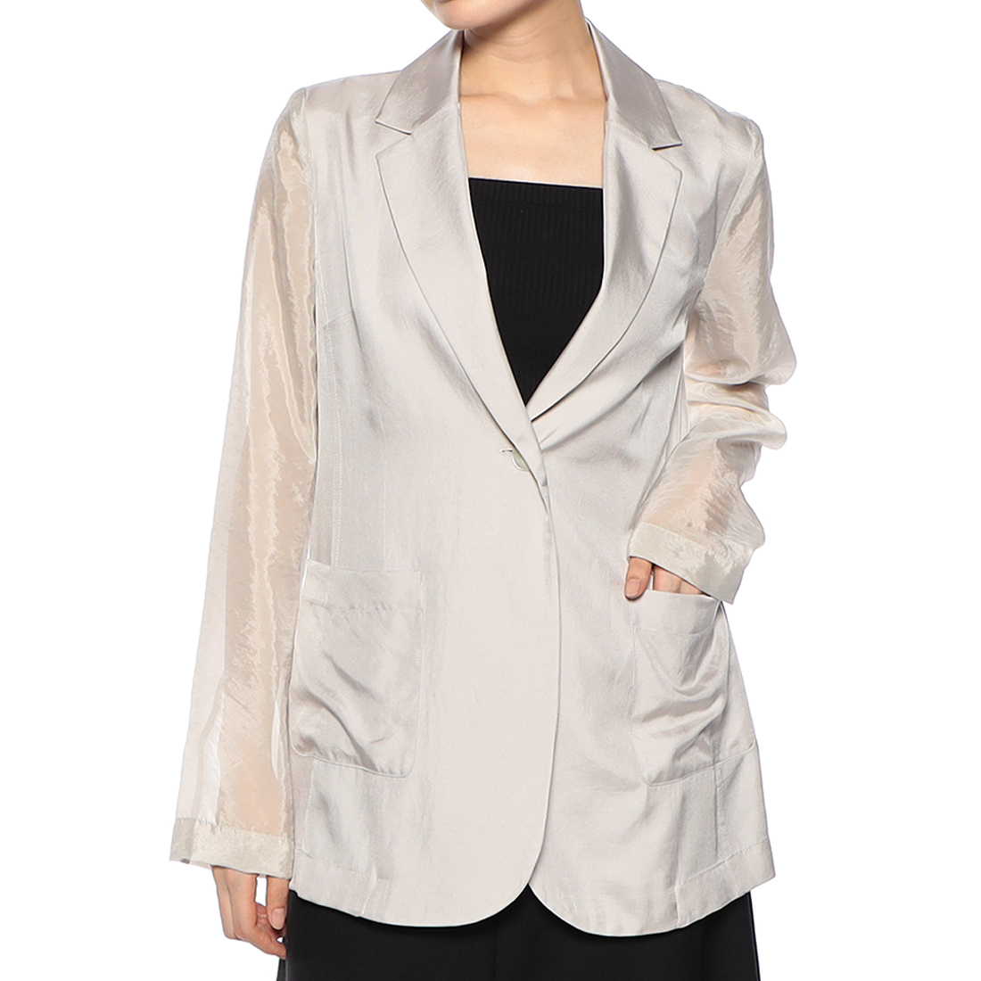 ウォッシャブル シアースリーブ テーラードジャケット