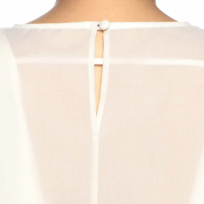 BARNEYS NEW YORK ウォッシャブル 3WAY コンビネーションドレス WHITE