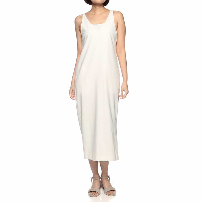 BARNEYS NEW YORK ウォッシャブル 3WAY コンビネーションドレス WHITE