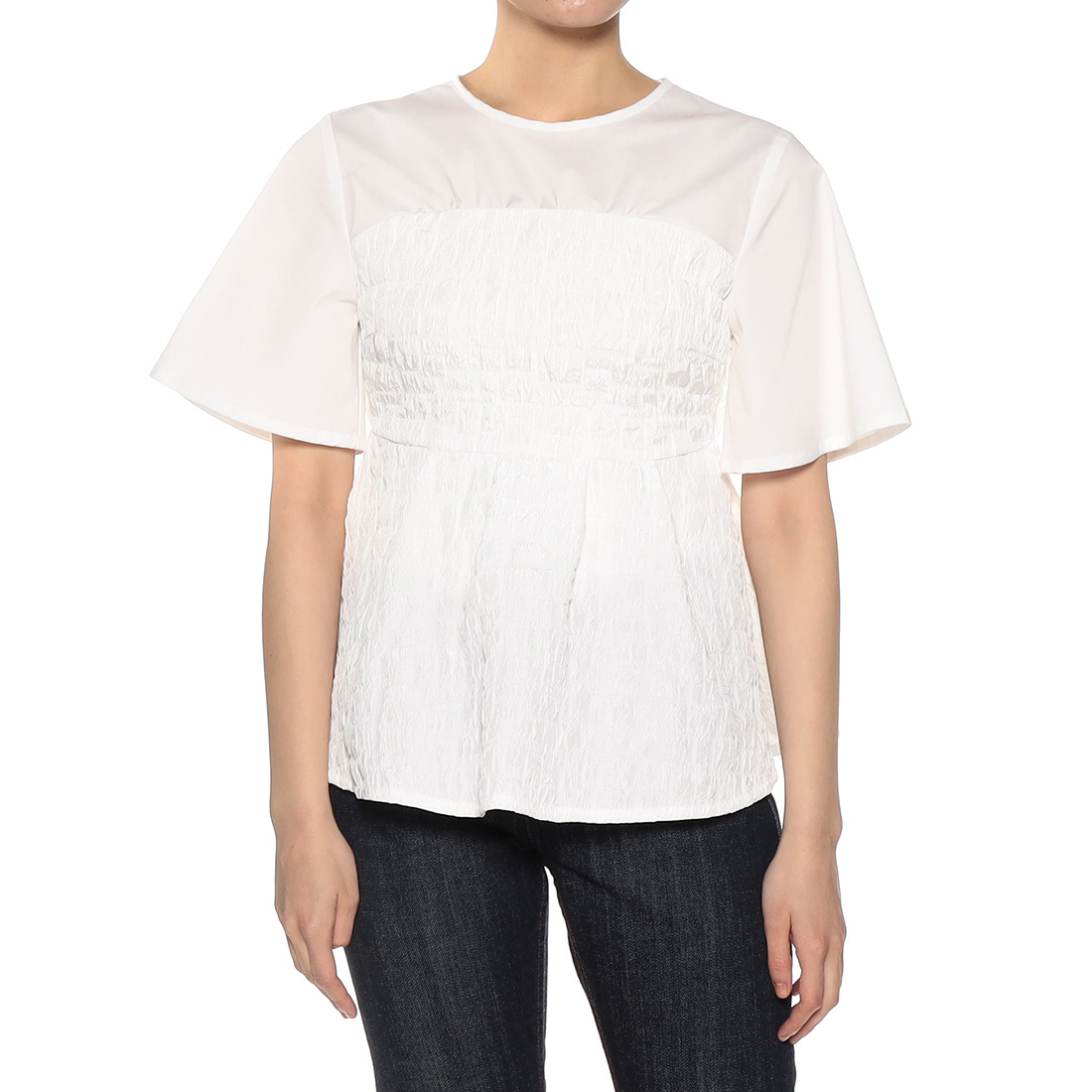 ウォッシャブル レイヤードブラウス