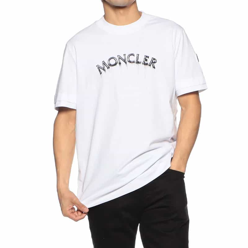 MONCLER ロゴプリントTシャツ WHITE