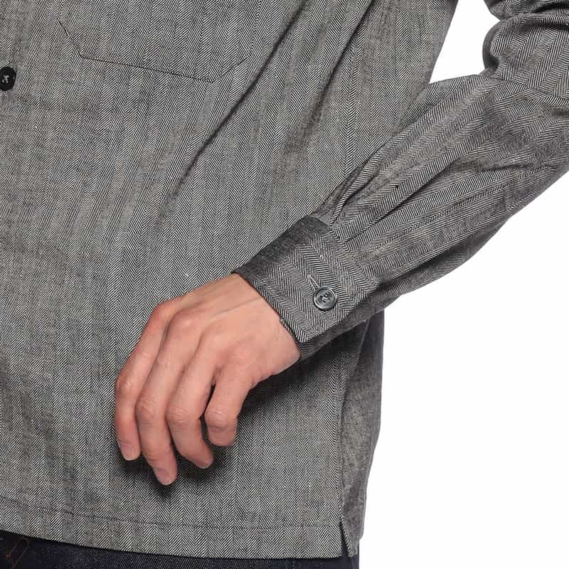 BARNEYS NEW YORK リネンコットンシャツ DARK GRAY