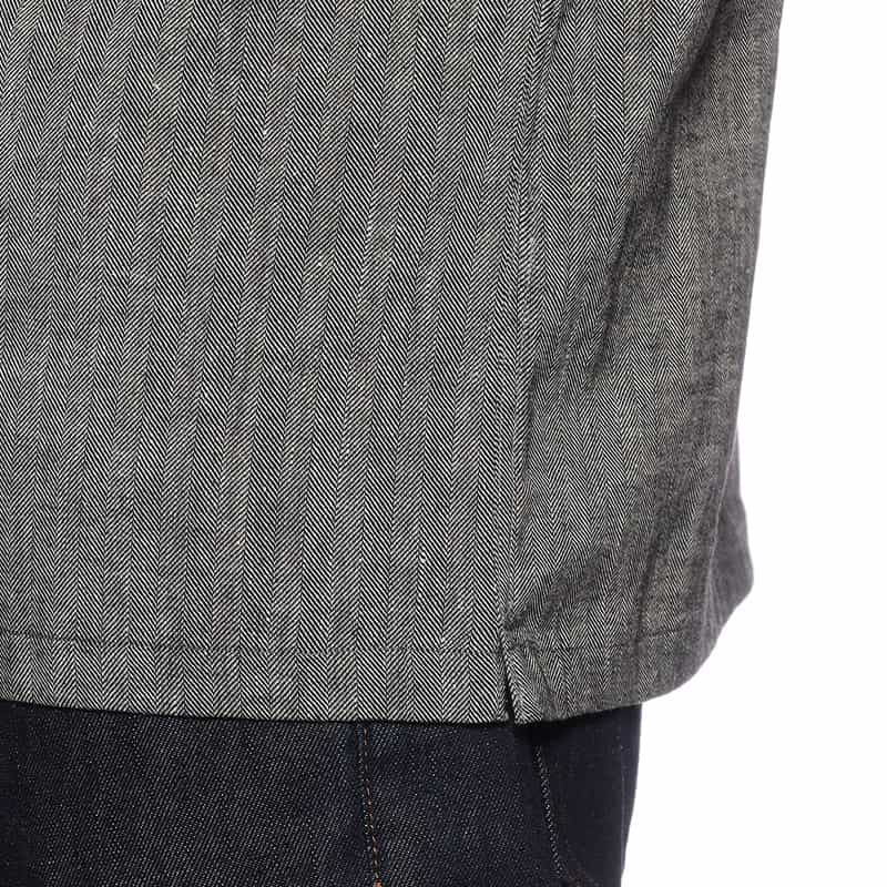 BARNEYS NEW YORK リネンコットンシャツ DARK GRAY