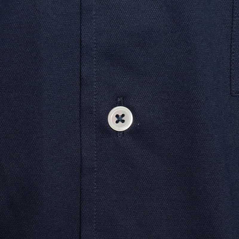 BARNEYS NEW YORK クールマックス素材ジャージーオープンカラーシャツ NAVY