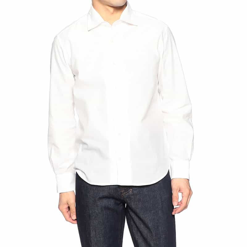 BARNEYS NEW YORK カッタウェイカラーシャツ WHITE