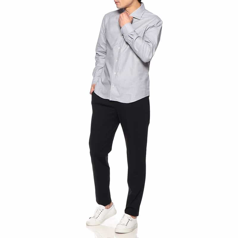 BARNEYS NEW YORK カッタウェイカラーシャツ NAVY