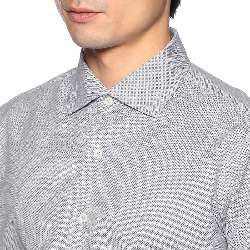 BARNEYS NEW YORK カッタウェイカラーシャツ NAVY