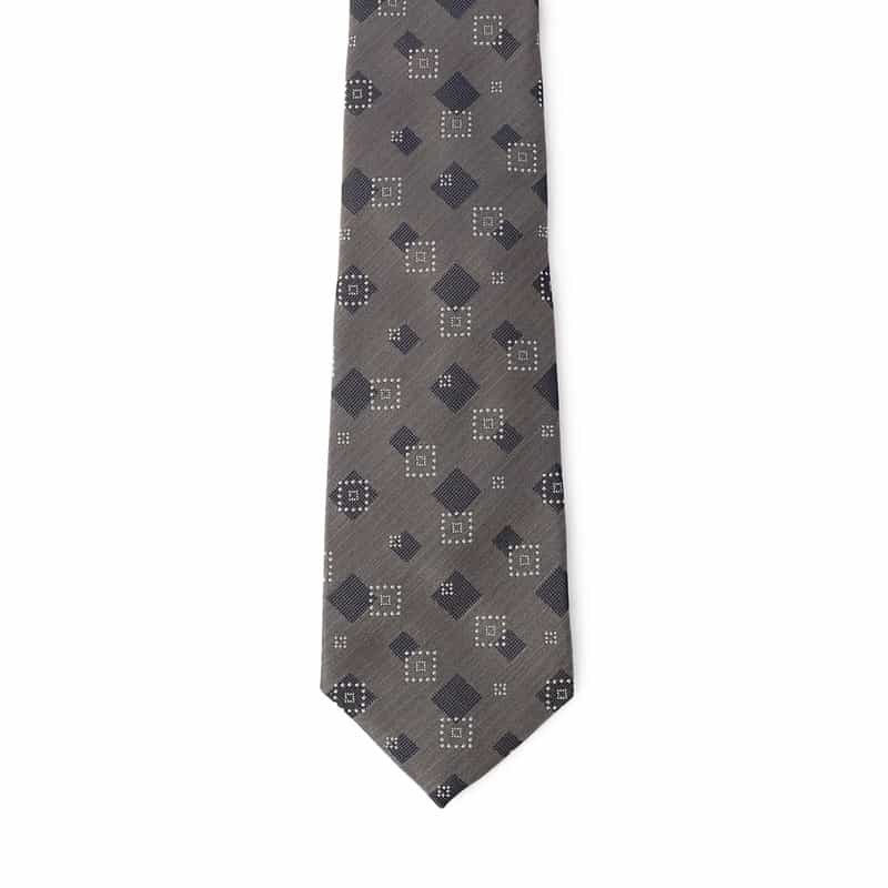 BARNEYS NEW YORK スクエア柄タイ BEIGE
