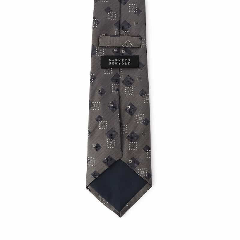 BARNEYS NEW YORK スクエア柄タイ BEIGE