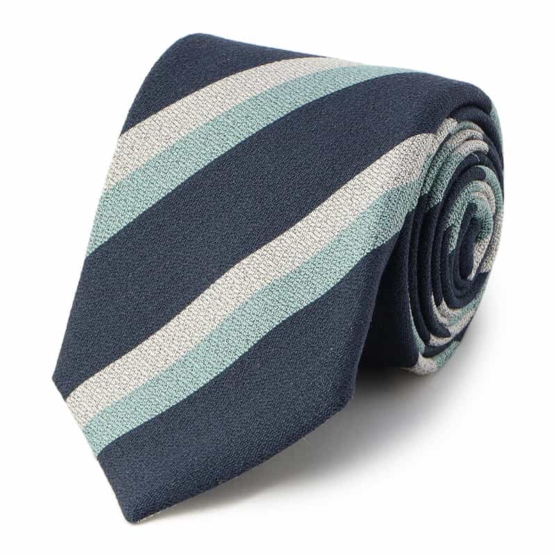 BARNEYS NEW YORK ストライプ柄タイ NAVY