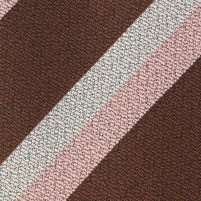 BARNEYS NEW YORK ストライプ柄タイ BROWN