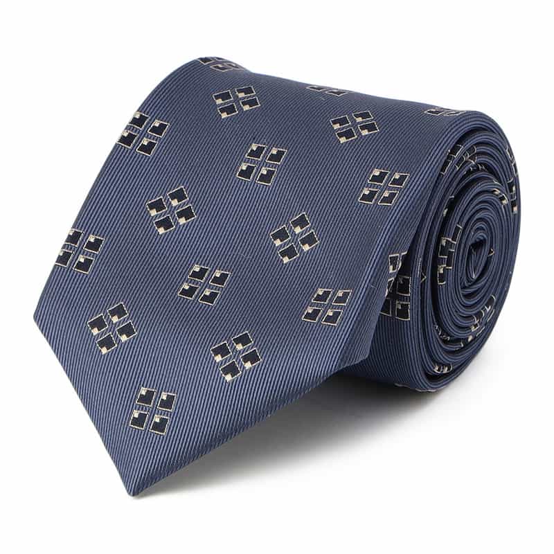 BARNEYS NEW YORK 小紋柄タイ NAVY