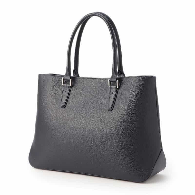 BARNEYS NEW YORK レザートートバッグ NAVY