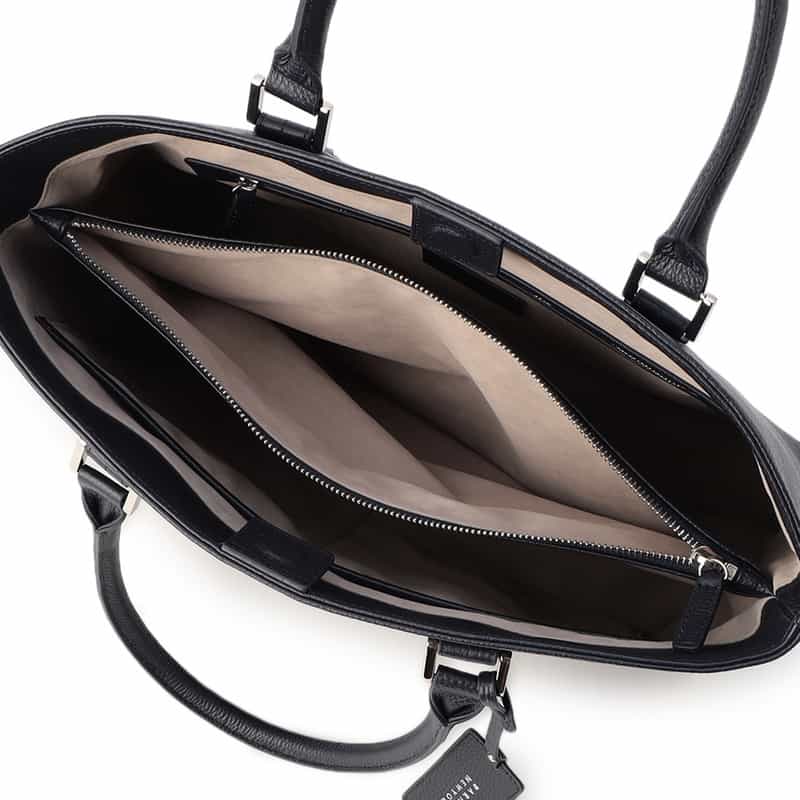 BARNEYS NEW YORK レザートートバッグ NAVY