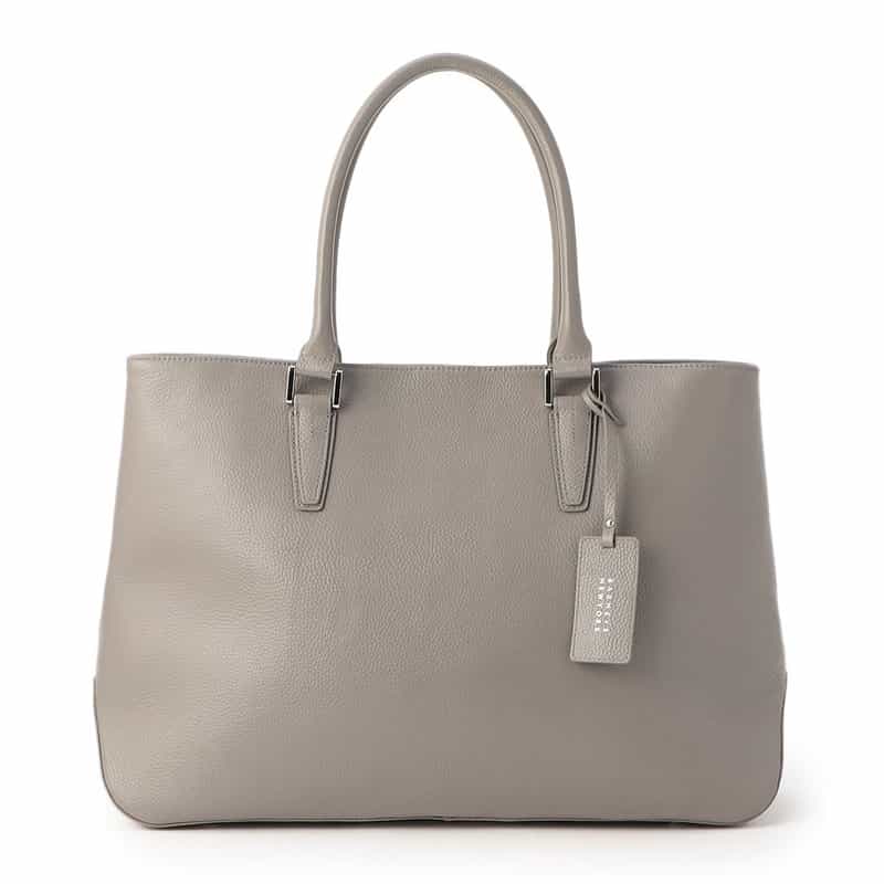 BARNEYS NEW YORK レザートートバッグ LT GRAY