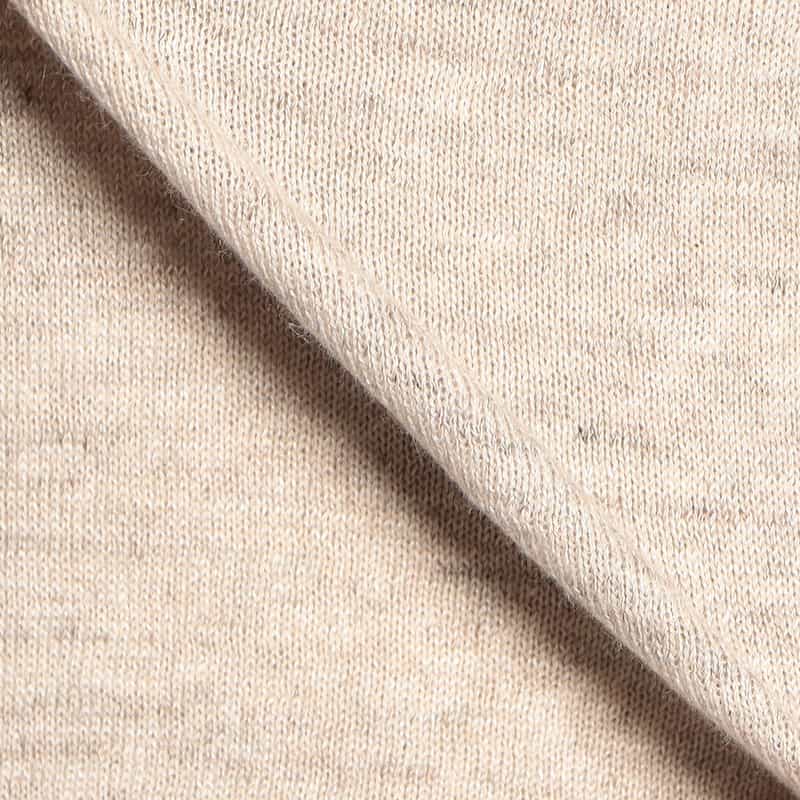 FILIPPO DE LAURENTIIS リネンコットンクルーネックニットプルオーバー LT BEIGE