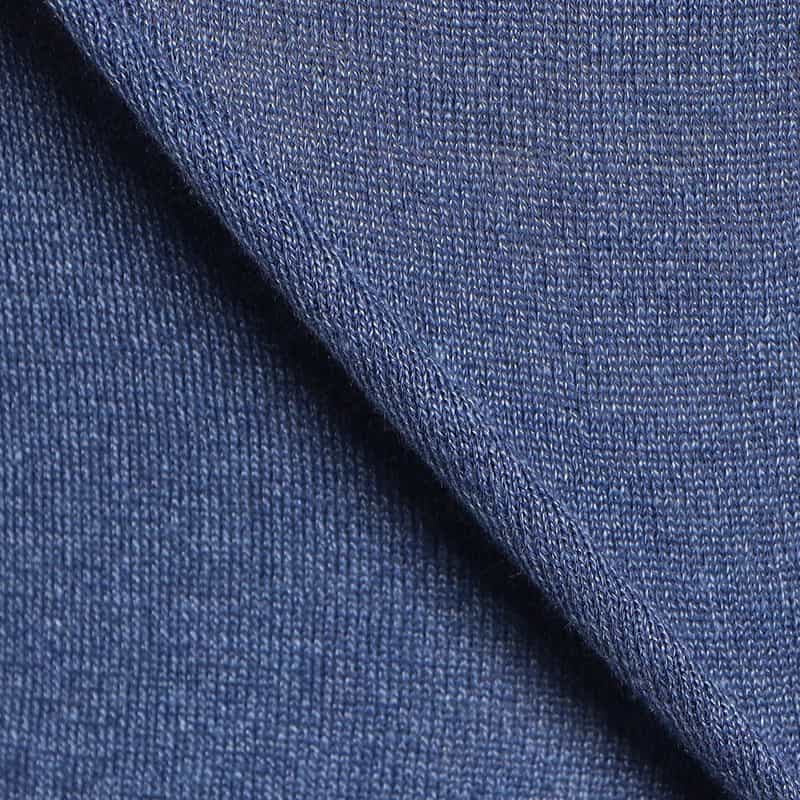 FILIPPO DE LAURENTIIS リネンコットンクルーネックニットプルオーバー BLUE