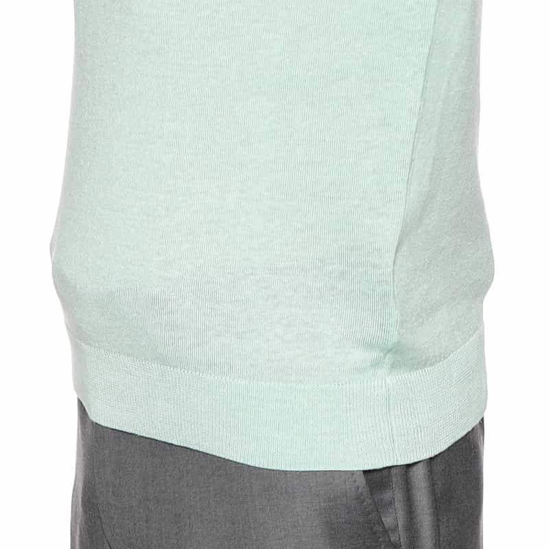 FILIPPO DE LAURENTIIS シルクリネンクルーネックニットプルオーバー LIGHT GREEN