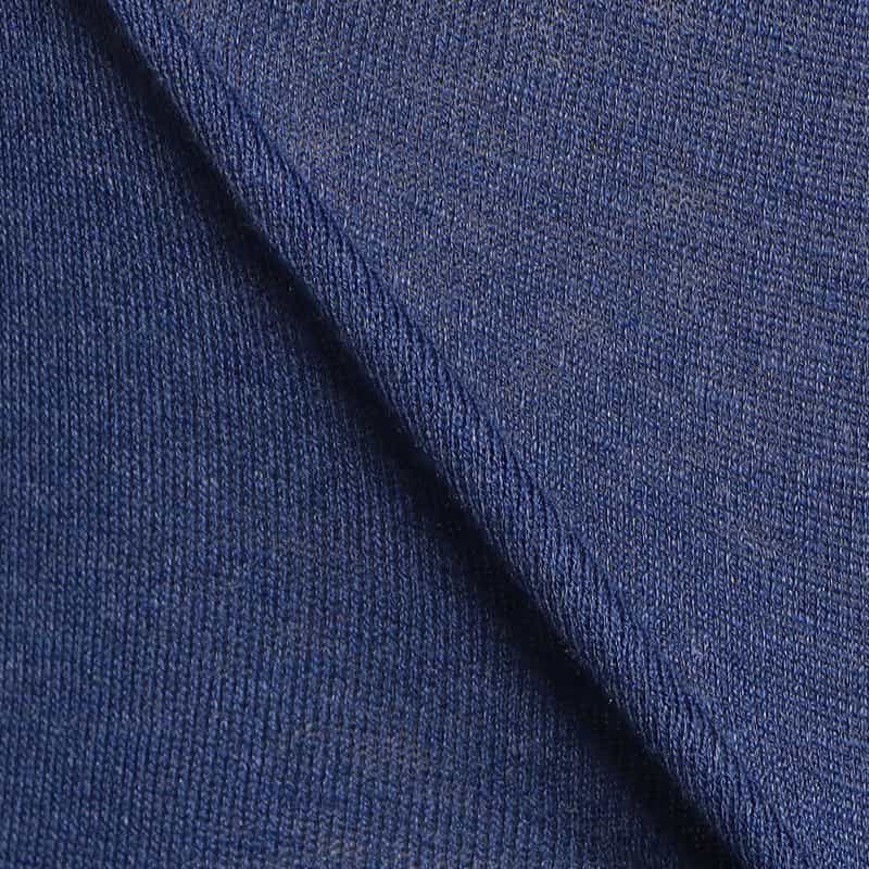 FILIPPO DE LAURENTIIS シルクリネンクルーネックニットプルオーバー NAVY