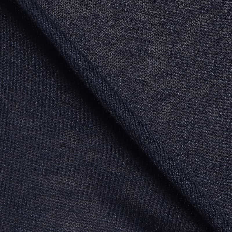 FILIPPO DE LAURENTIIS シルクリネンクルーネックニットプルオーバー DARK NAVY