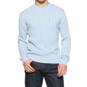 コットンクルーネックニットプルオーバー