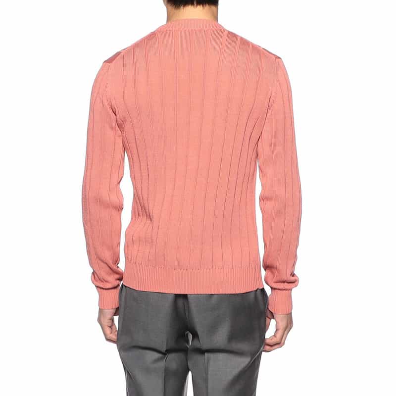 FILIPPO DE LAURENTIIS コットンクルーネックニットプルオーバー PINK