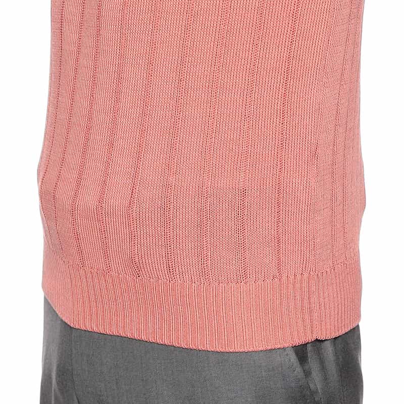 FILIPPO DE LAURENTIIS コットンクルーネックニットプルオーバー PINK