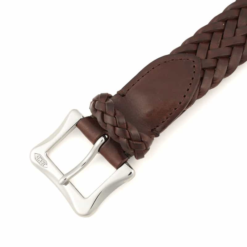 J＆M DAVIDSON J&M DAVIDSON＜ジェイ＆エム デヴィッドソン＞レザーメッシュベルト 30mm DARK BROWN