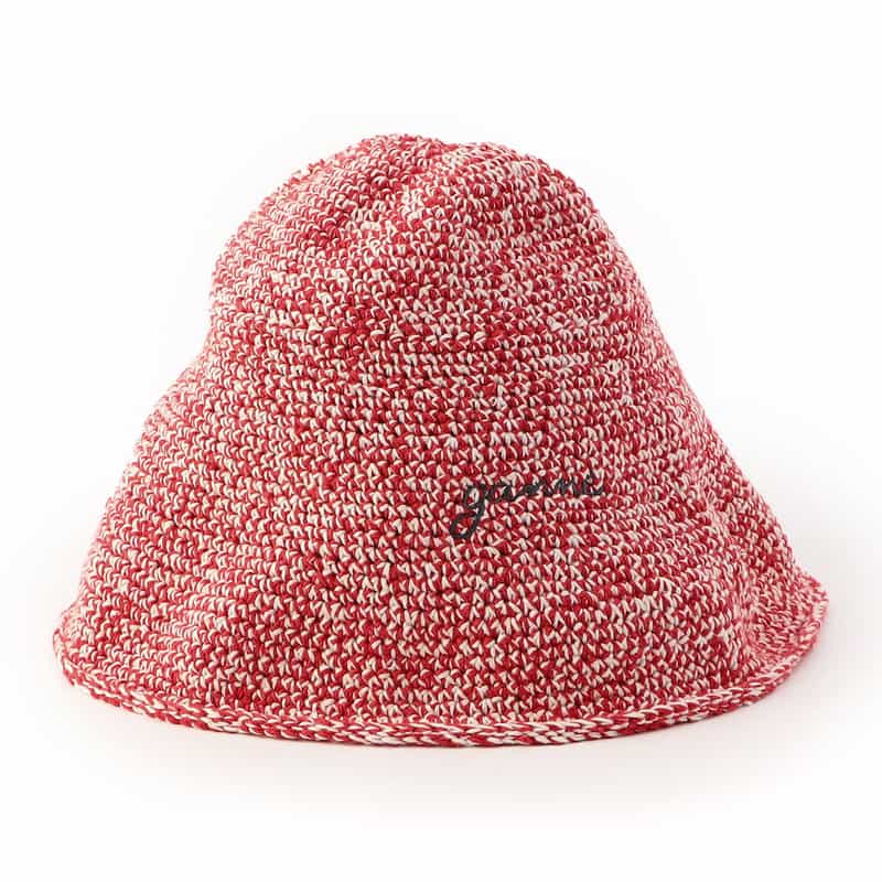 GANNI クロシェハット PINK