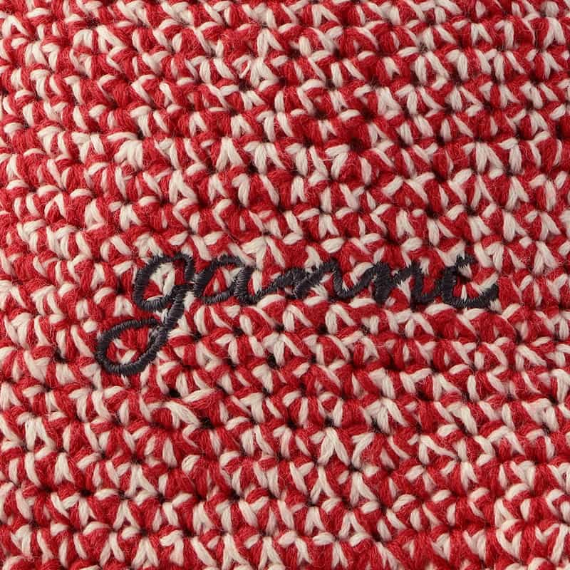 GANNI クロシェハット PINK