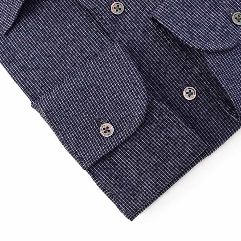 BARNEYS NEW YORK チェック柄ドレスシャツ NAVY