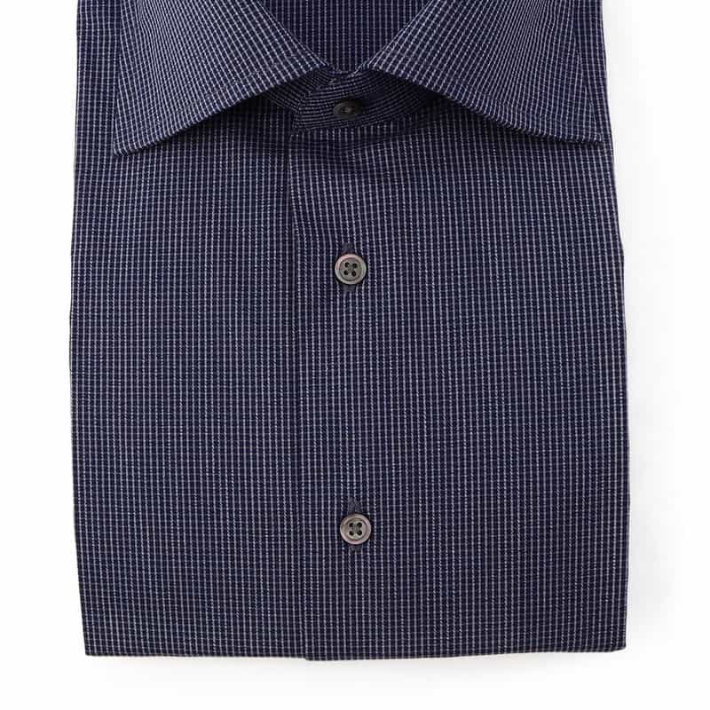 BARNEYS NEW YORK チェック柄ドレスシャツ NAVY