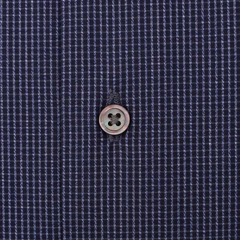 BARNEYS NEW YORK チェック柄ドレスシャツ NAVY