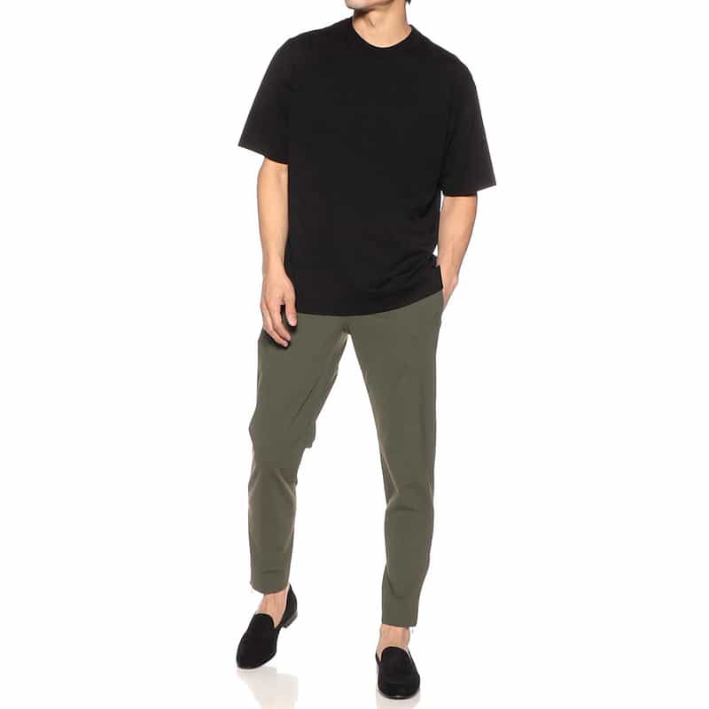 PT TORINO ストレッチナイロンジャージーパンツ "EPSILON ZIP" KHAKI