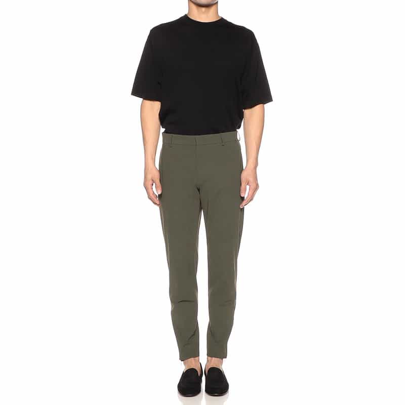 PT TORINO ストレッチナイロンジャージーパンツ "EPSILON ZIP" KHAKI