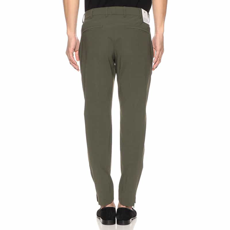 PT TORINO ストレッチナイロンジャージーパンツ "EPSILON ZIP" KHAKI