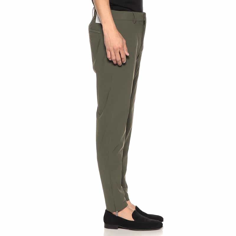 PT TORINO ストレッチナイロンジャージーパンツ "EPSILON ZIP" KHAKI