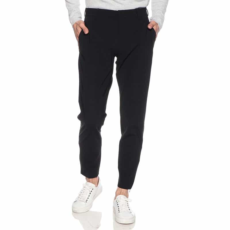 PT TORINO ストレッチナイロンジャージーパンツ "EPSILON ZIP" BLACK