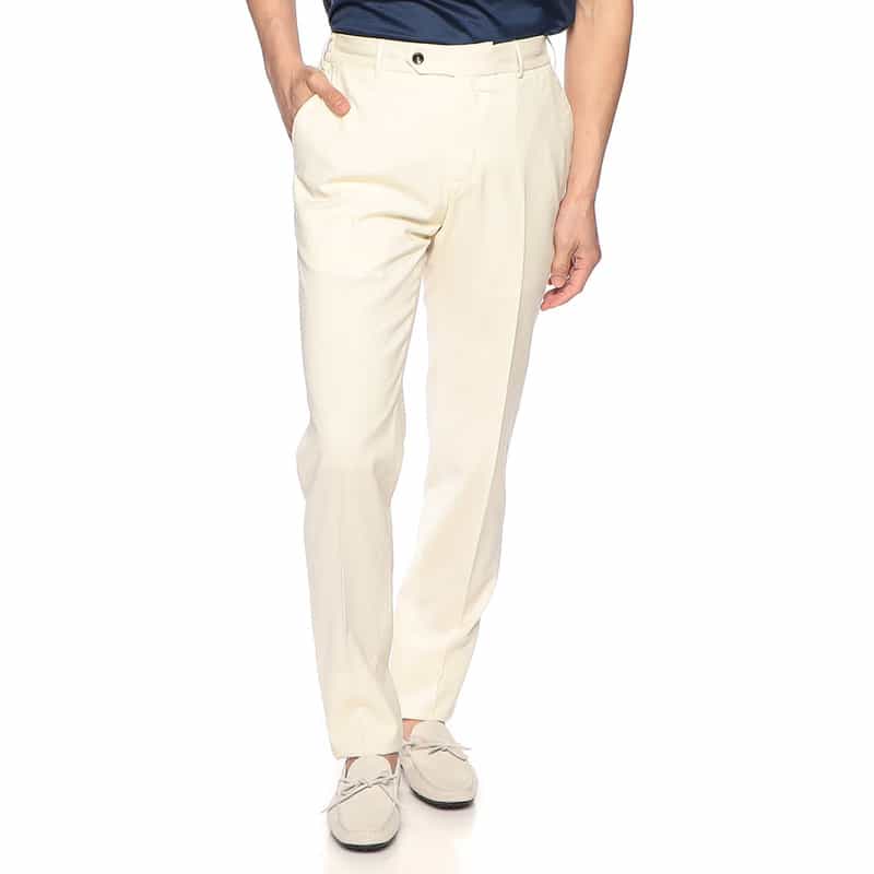 PT TORINO ドローストリングシアサッカーパンツ "SLIM JOGGER" WHITE