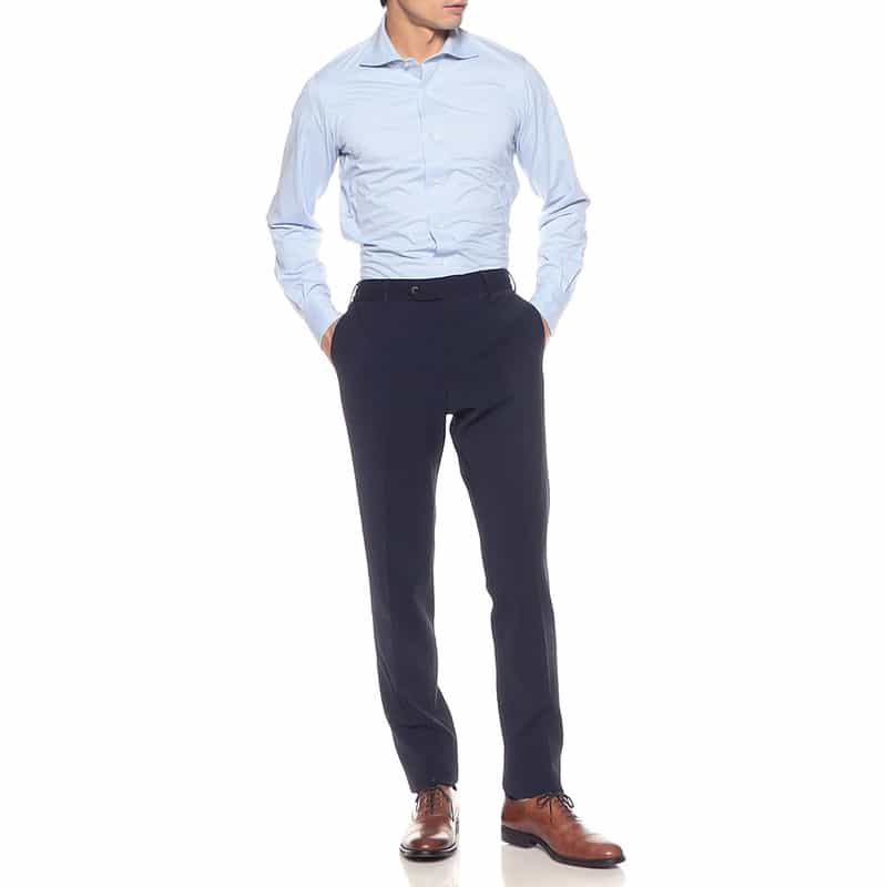 PT TORINO ドローストリングシアサッカーパンツ "SLIM JOGGER" NAVY