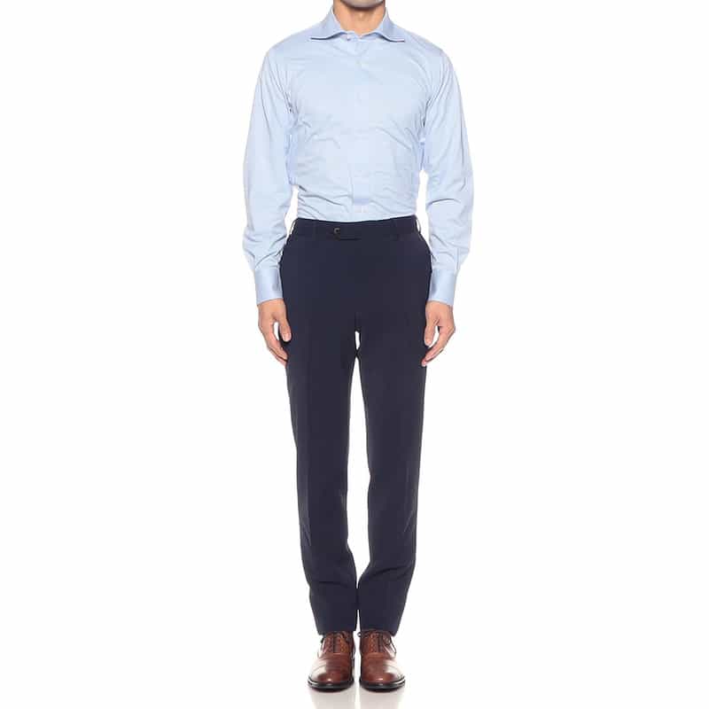 PT TORINO ドローストリングシアサッカーパンツ "SLIM JOGGER" NAVY