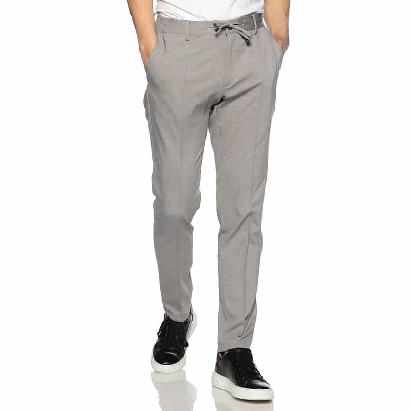 GIABSARCHIVIO GIABSARCHIVIO＜ジャブスアルキヴィオ＞ウォッシャブルジャージーパンツ "MASACCIO" LT GRAY