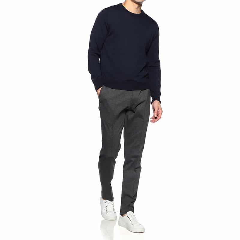 GIABSARCHIVIO GIABSARCHIVIO＜ジャブスアルキヴィオ＞ウォッシャブルジャージーパンツ "MASACCIO" DARK GRAY