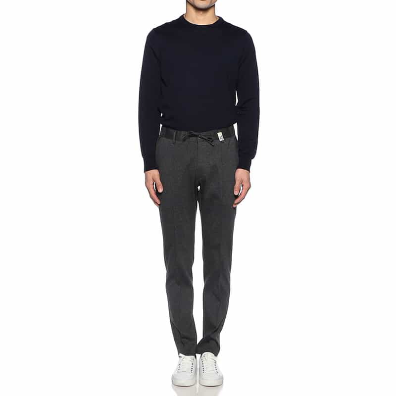 GIABSARCHIVIO GIABSARCHIVIO＜ジャブスアルキヴィオ＞ウォッシャブルジャージーパンツ "MASACCIO" DARK GRAY