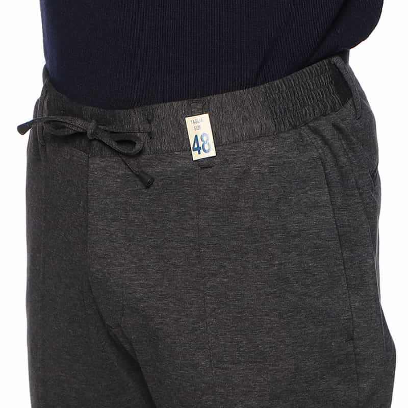 GIABSARCHIVIO GIABSARCHIVIO＜ジャブスアルキヴィオ＞ウォッシャブルジャージーパンツ "MASACCIO" DARK GRAY