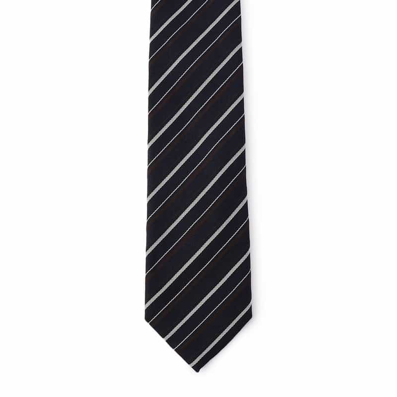 ALTEA ストライプ柄タイ NAVY