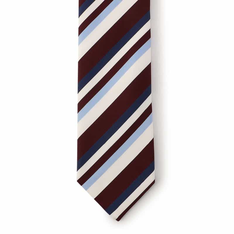 ALTEA ストライプ柄タイ WINE