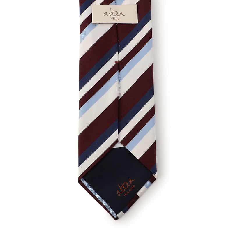 ALTEA ストライプ柄タイ WINE