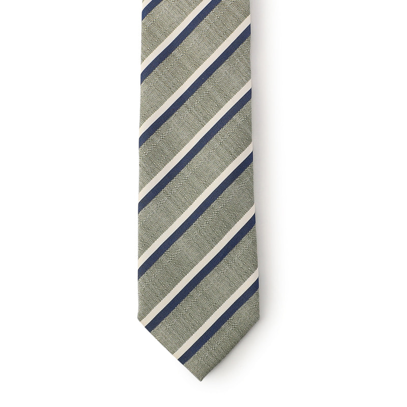 ALTEA ストライプ柄タイ GREEN